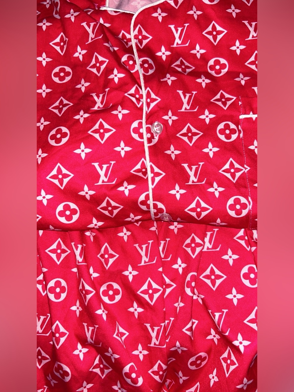 Red Monogram pajamas set/short